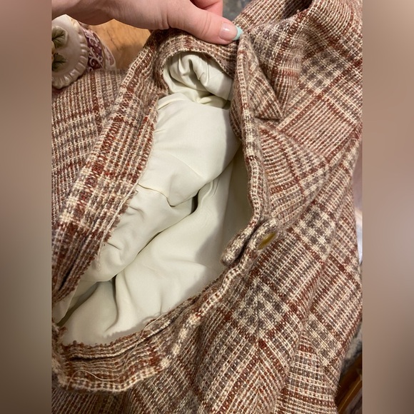 OG Willow 🌸 Vintage 70s Plaid A-Line Midi Skirt - Picture 5 of 5